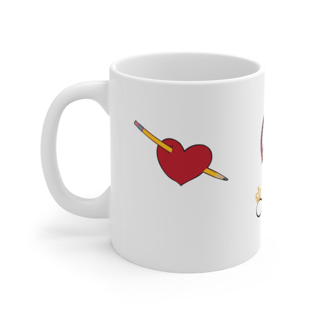 Love, Peace & Cre8ivity Ceramic Mug 11oz