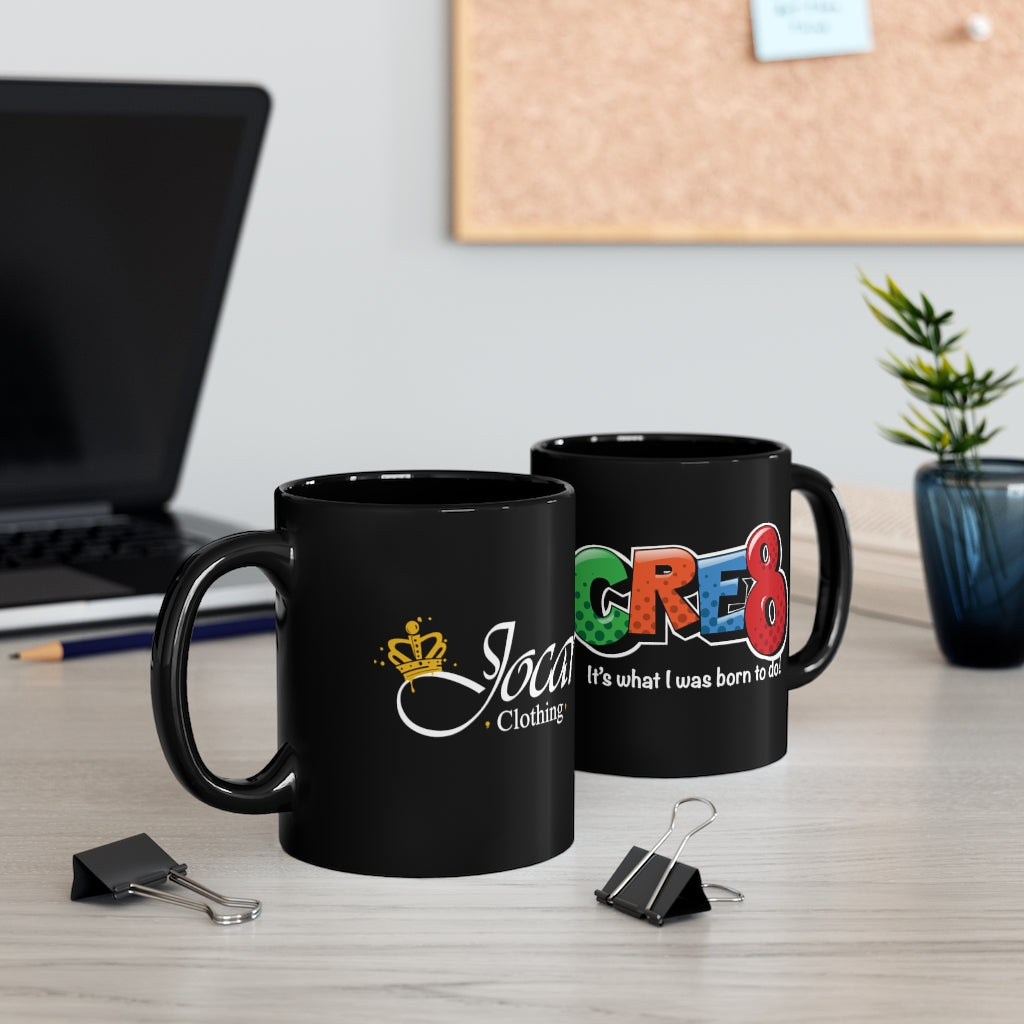 CRE8 Black mug 11oz