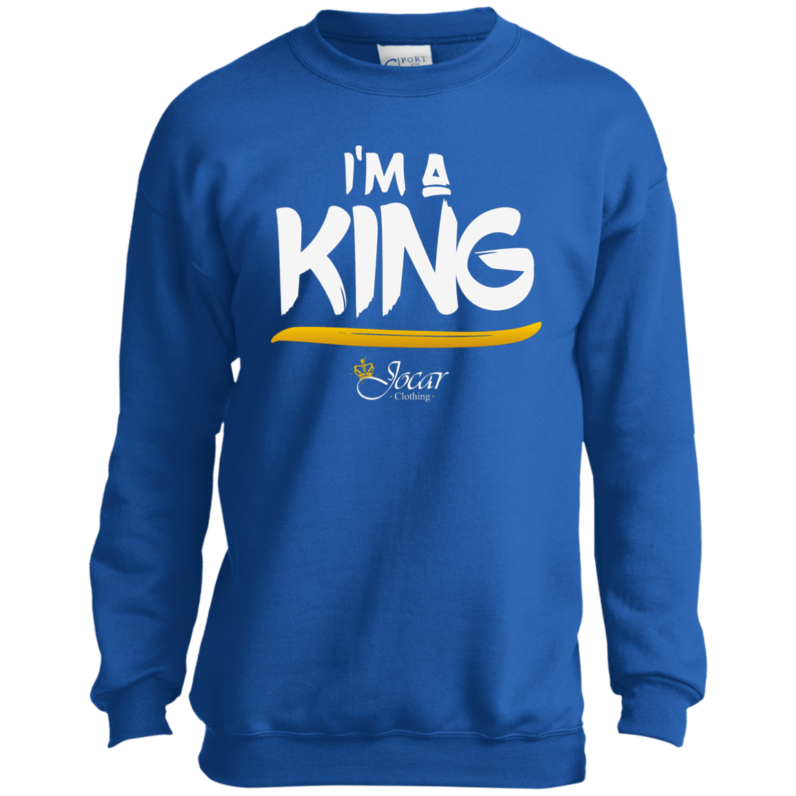 Jocar "I'm A King" Youth Crewneck Sweatshirt