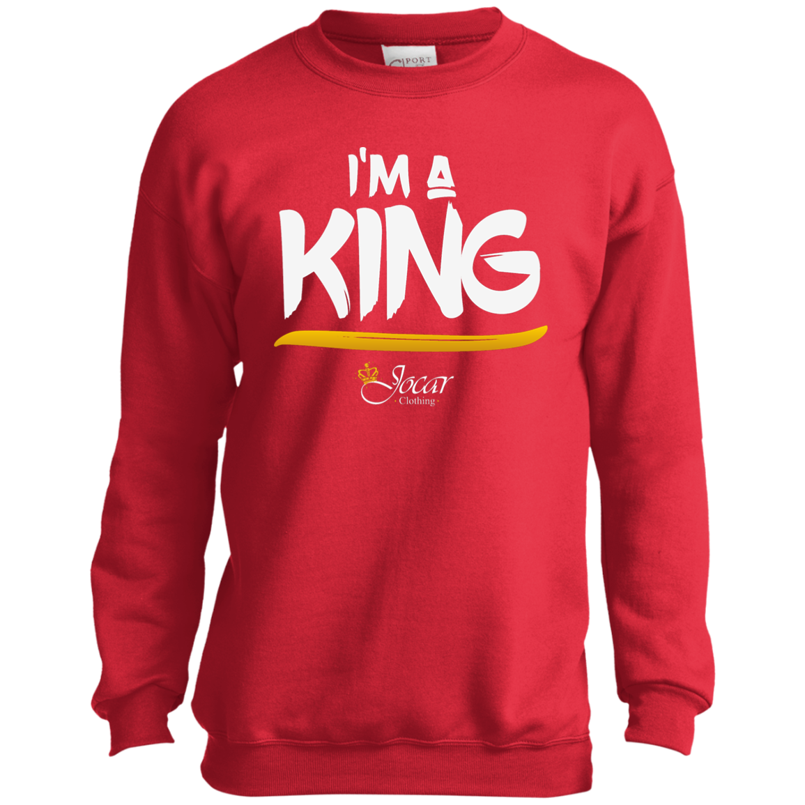 Jocar "I'm A King" Youth Crewneck Sweatshirt