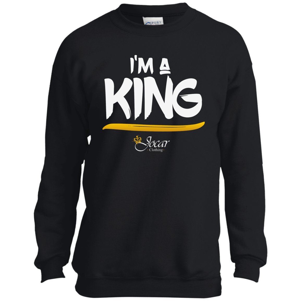 Jocar "I'm A King" Youth Crewneck Sweatshirt